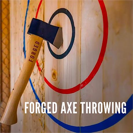$140 to Forged Axe Throwing Victoria on VictoriaBids